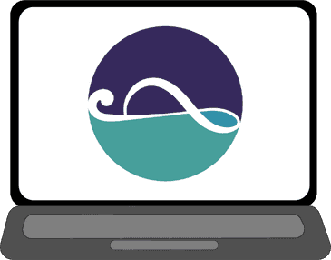 Computer with Logo